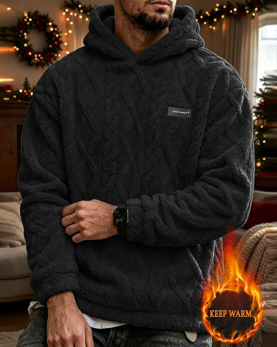 Heren Winter Jacquard Patroon Hoodie