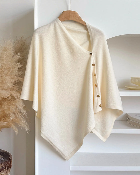 Jas Veelzijdig Asymmetrische Knoop Cape Mantel