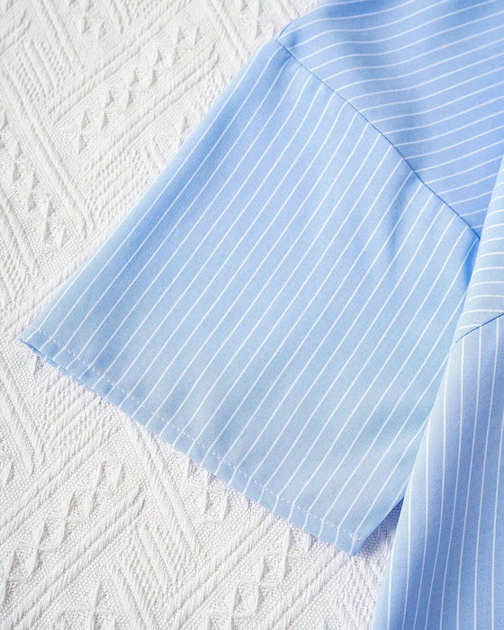 Casual top met gestreepte print en ronde hals