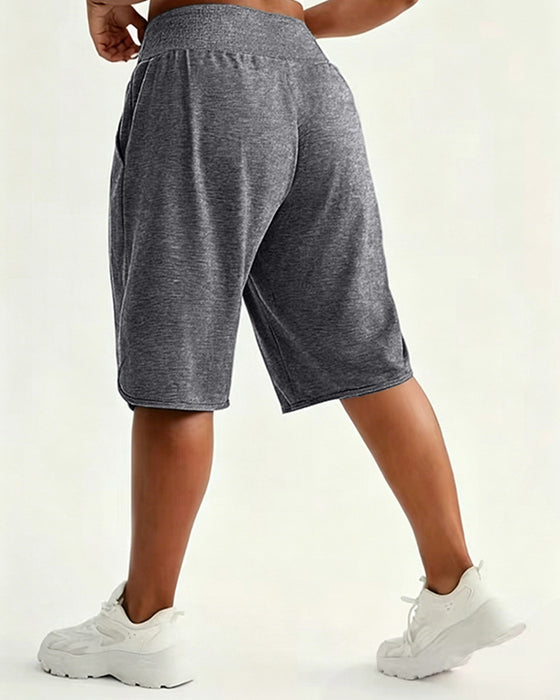 Hoog Taille Wijde Pijpen Shorts