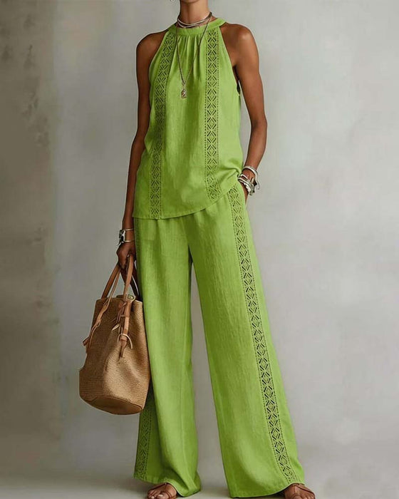 Tweedelig Set Hollow Out Halter