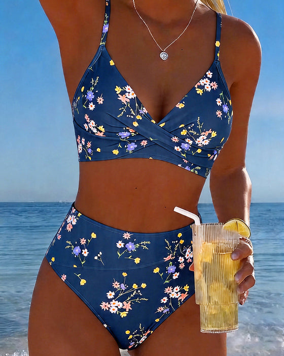 Bikini Sexy Kruislingse Bloemenprint