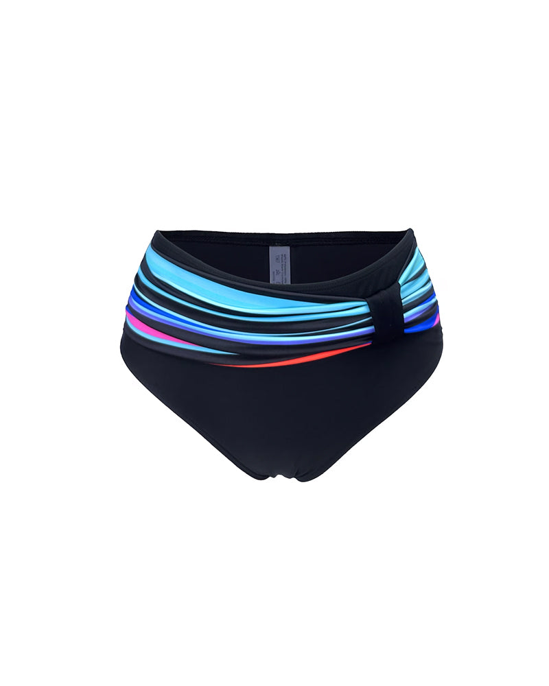 Bikini Regenboog Gestreept Color-Block Tweedelig Bedrukt