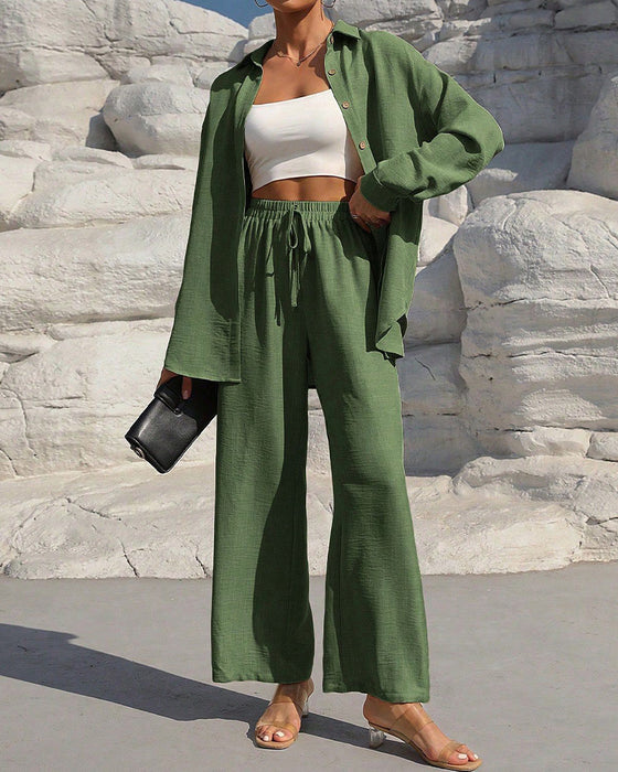 Set Lange Mouw Casual Effen