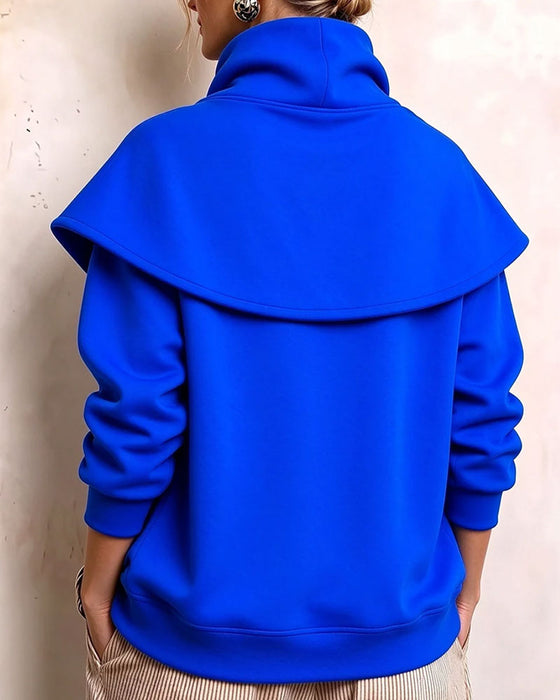 Sweatshirt Dubbele Laag Turtleneck
