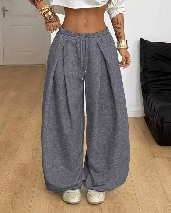 Sweatpants Y2K Effen Kleur Trekkoord