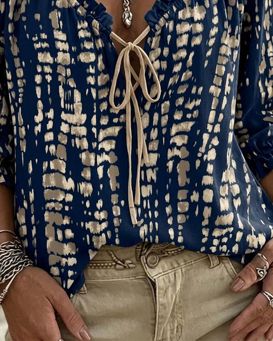 Blouse Bohemian Ruffle Strik