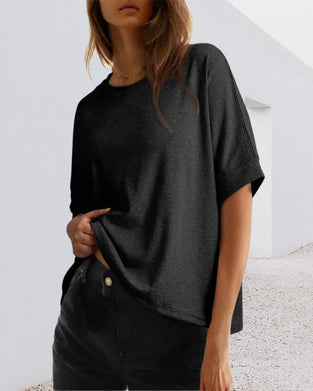 T-Shirt Vleermuis Korte Mouw