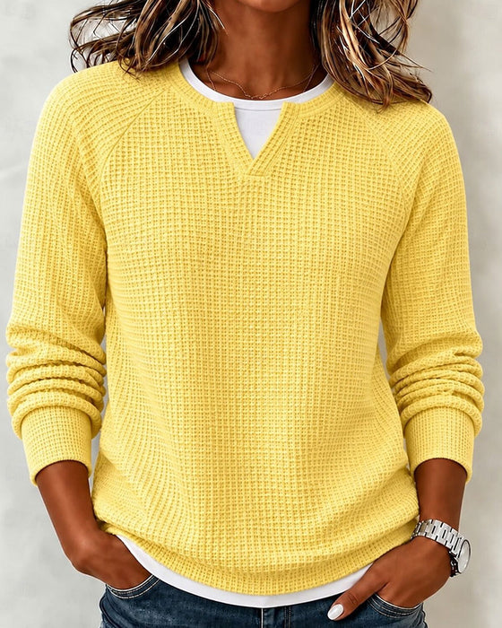 Sweatshirt Effen Raglan Lange Mouw