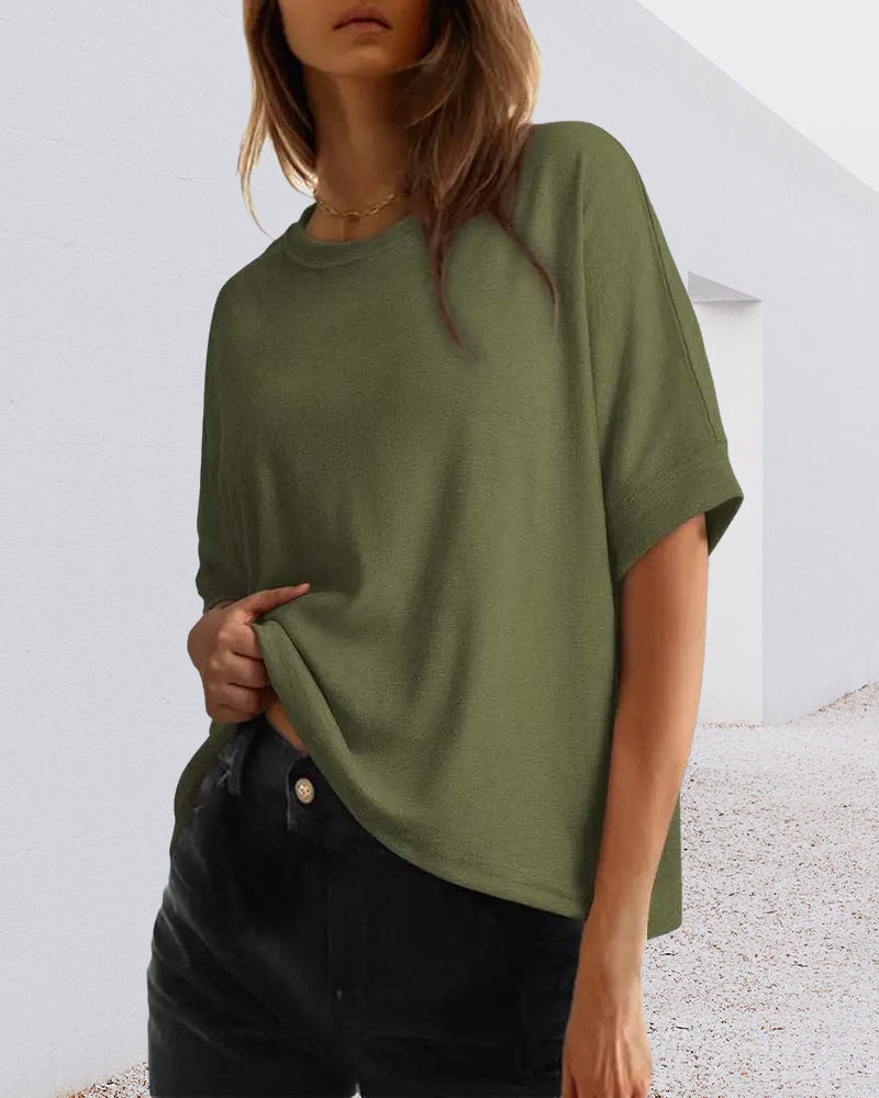 T-Shirt Vleermuis Korte Mouw