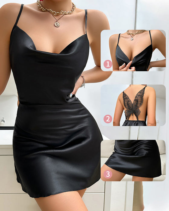 Nachthemd Dun Ijszijde Bretels