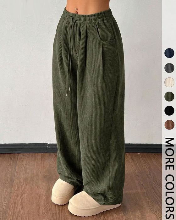 Broek Trekkoord Corduroy Lang
