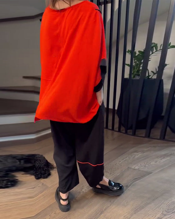 Set Losse Bloomers Casual Color-Blocking