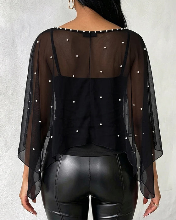 Blouse Rondhals Split Casual