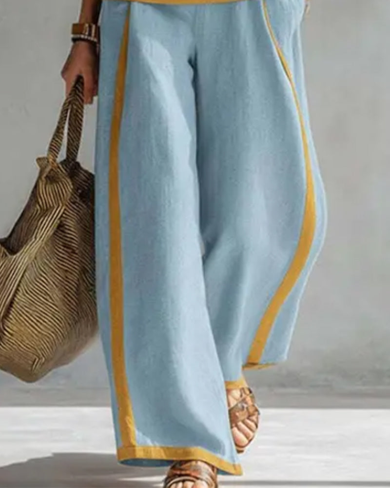 Tweedelig Set Mouwloos Casual Color-Block