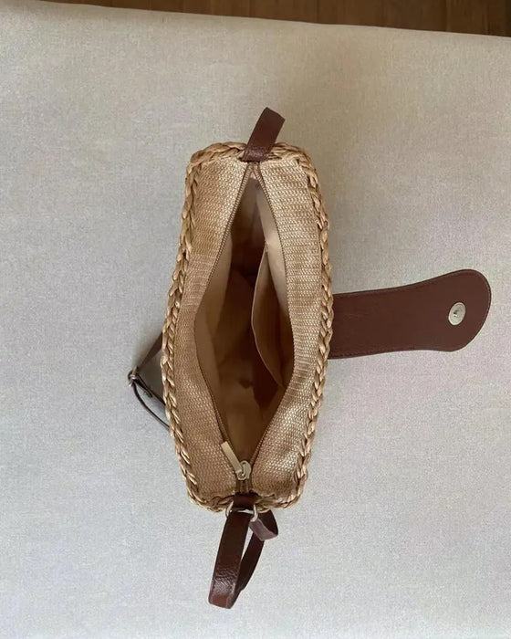 Tas Boho Halfcirkelvormig Hol Stro