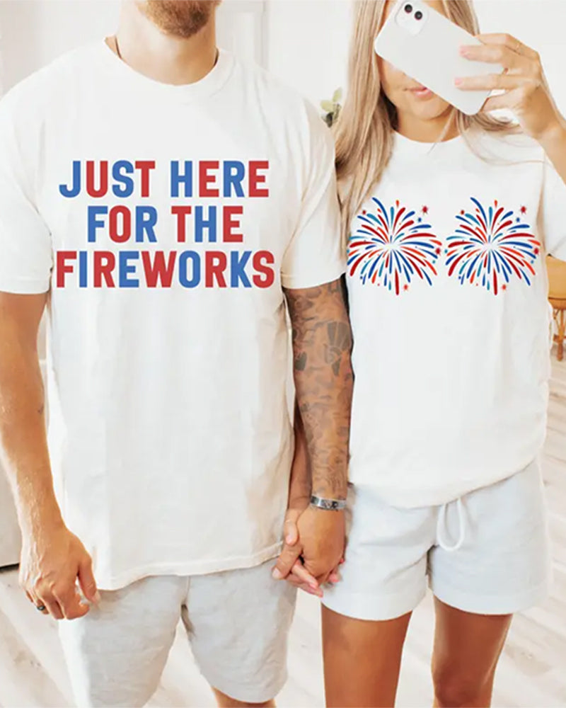 Bedrukte Casual T-Shirt Met Ronde Hals