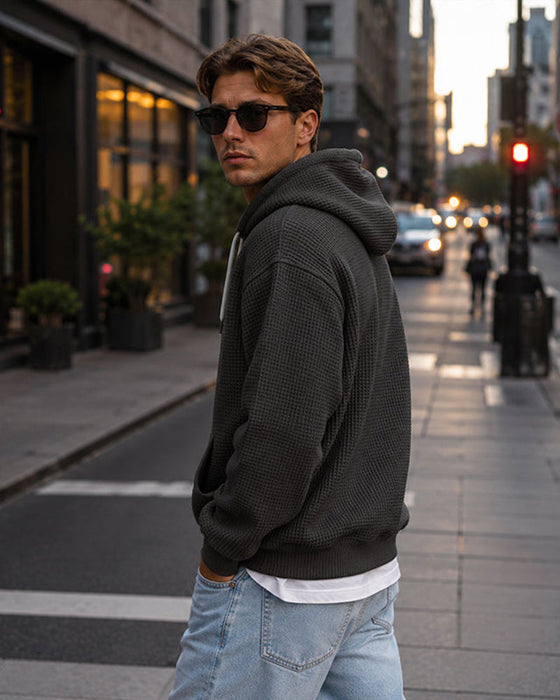 Hoodie Heren Effen Rits Pullover