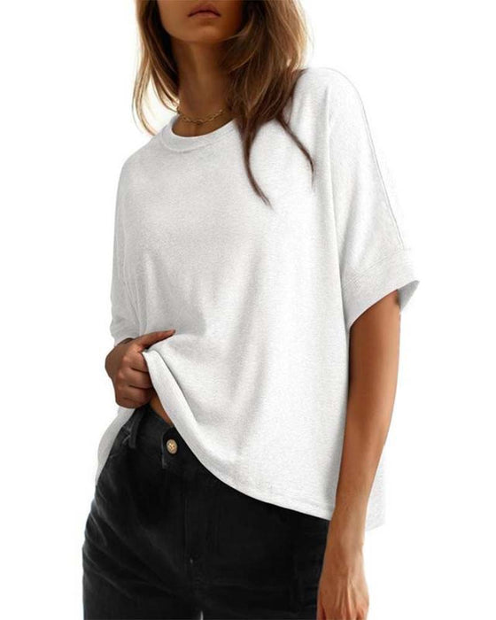 T-Shirt Ronde Hals Los Korte Mouw