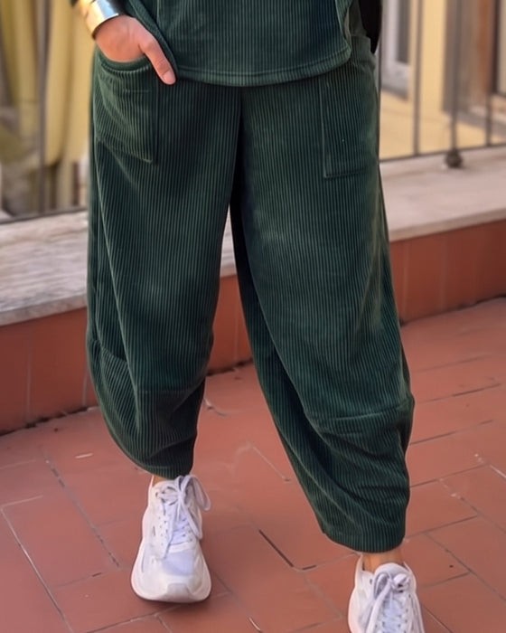 Set Effen Casual Ronde Hals