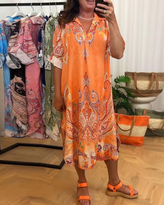 Jurk Retro Revers Print