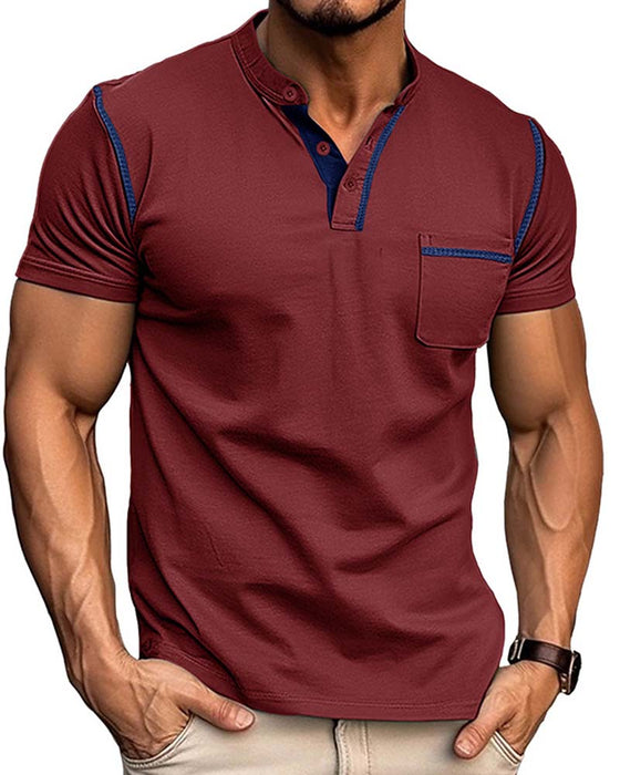 Overhemd Heren Henry Casual Effen