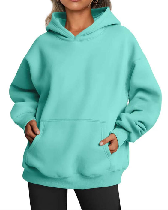 Hoodie Effen Kleur Lange Mouw Casual