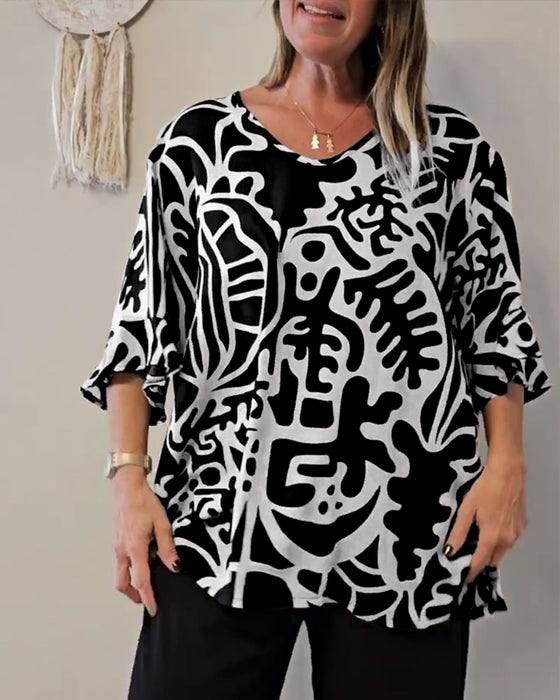 Top Abstracte Botanische Print Ruim