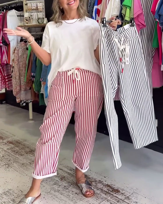 Broek Casual Zak Gestreept