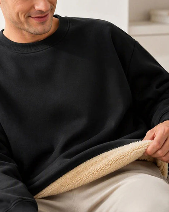Sweatshirt Rondhals Effen Heren
