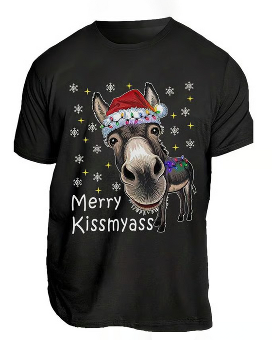 Unisex T-Shirt Kerst Grappige Print Korte Mouw