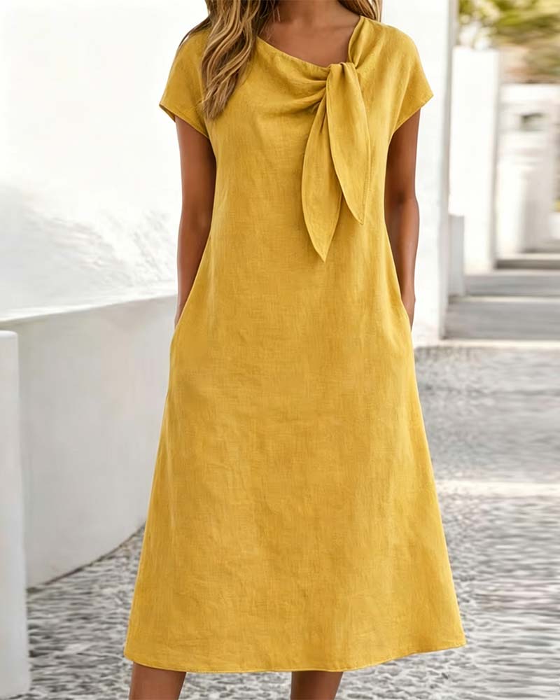 Jurk Casual Effen Kleur