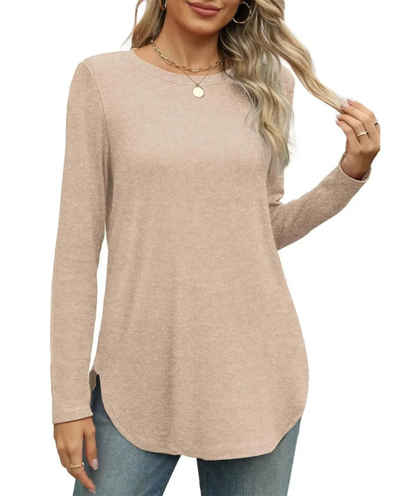 Effen Langmouw Top