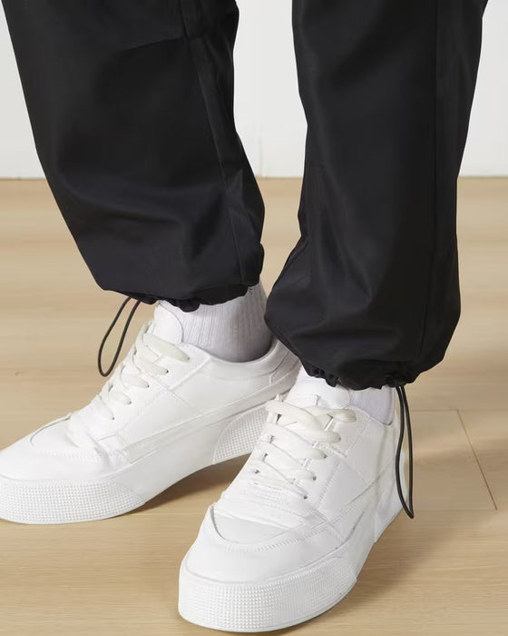 Broek Casual Trekkoord Effen Cargo