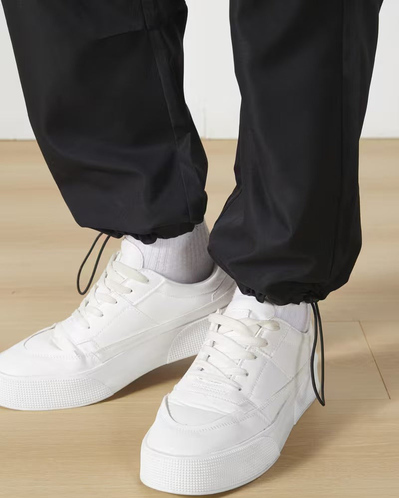 Broek Casual Trekkoord Effen Cargo