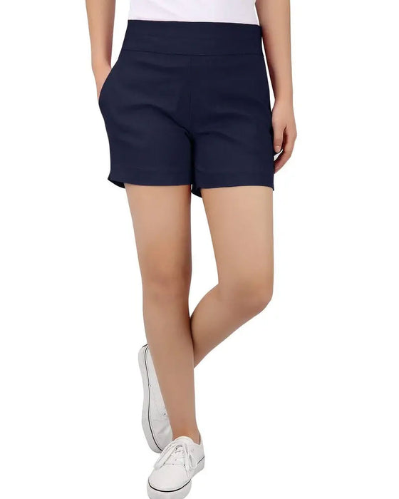 Effen Kleur Shorts Midden Taille