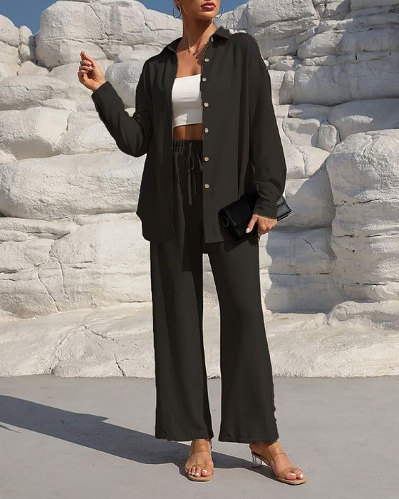 Set Lange Mouw Casual Effen