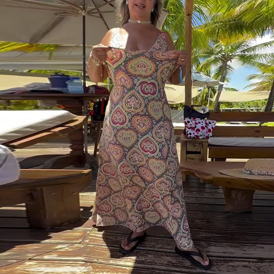 Badpak Strapless Hart Vakantieprint