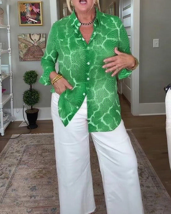 Blouse Met Knopjes En Getextureerd Kenmerken