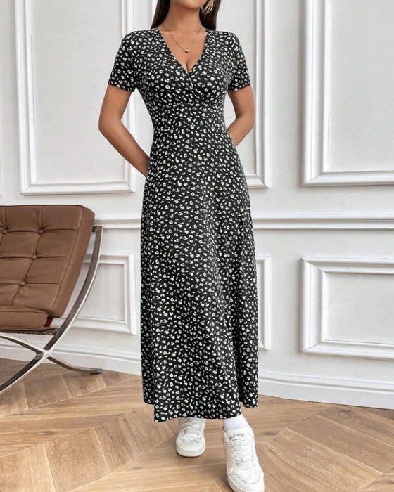 Jurk Sexy Elegant Bedrukt