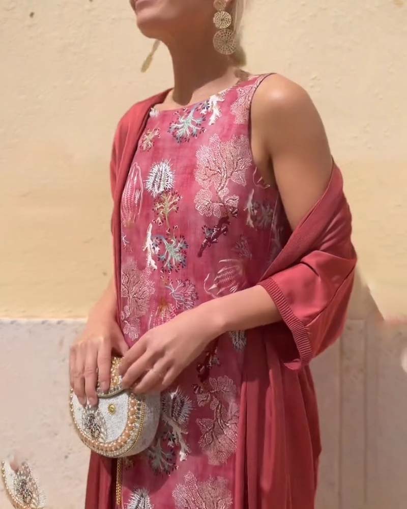 Set Mouwloos Maxi Jurk + Bijpassende Cardigan