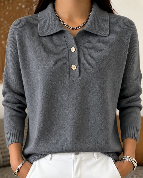 Pullover Half-Knoop Knoop Casual