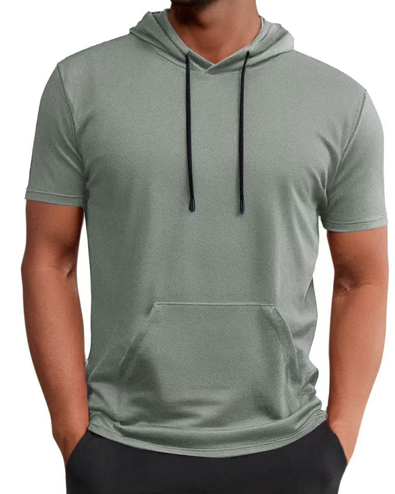 T-Shirt Capuchon Snel Droog Korte Mouw
