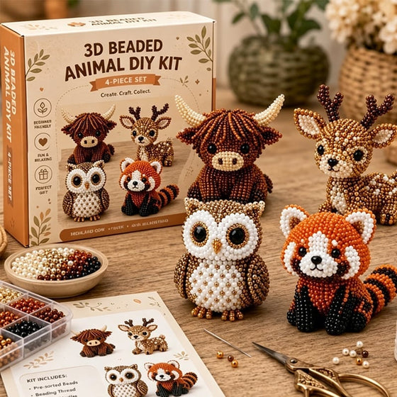 3D-kralendierenset - DIY-miniatuurdiertjes set voor beginners