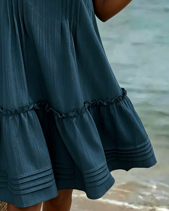 Jurk Flutter Mouw Ruffle