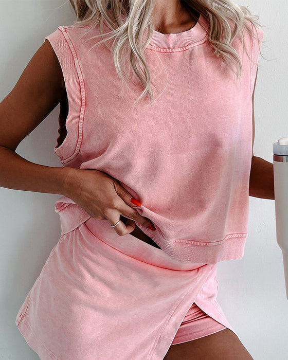 Set Tanktop En Nep Tweedelige Dolfijn Shorts