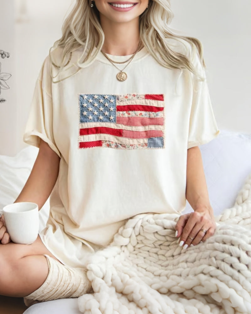 T-Shirt Vierde Juli Amerikaanse Vlag