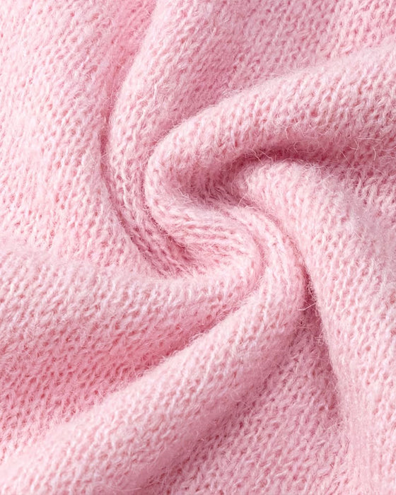 Pullover Effen Kleur V-Hals Raglanmouw
