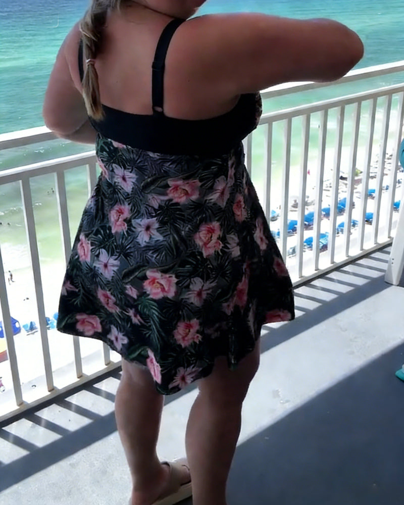 Casual tweedelig badpak met print