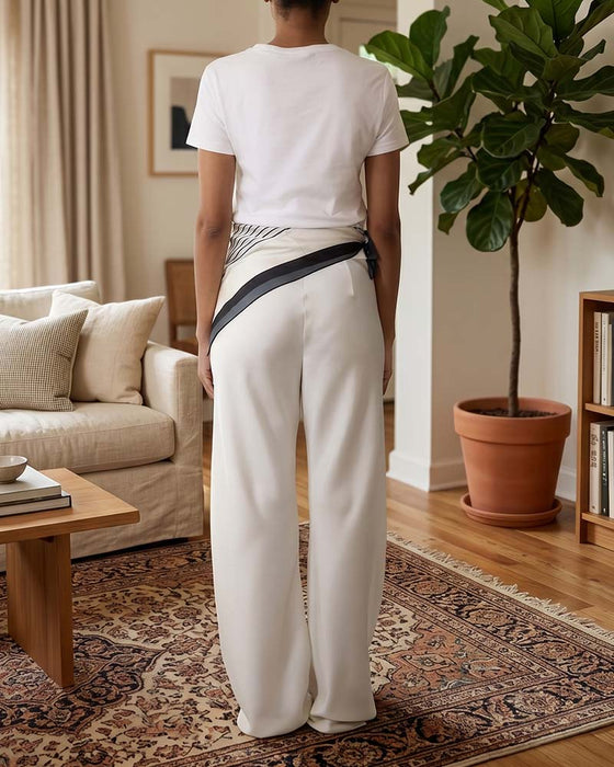 Broek Casual Effen Kleur Recht